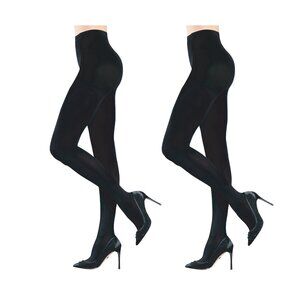 BADGLEY MISCHKA LUXURY FLEECE THIGHTS BLACK 2 PAIR PACK SIZE M/L NEW 90% POLYEST